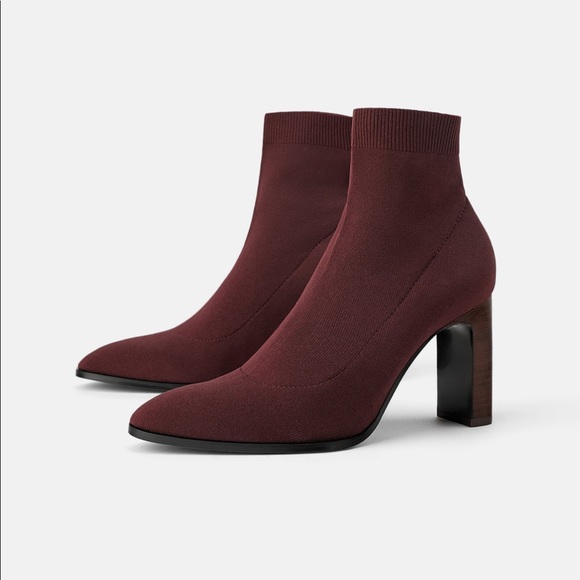Zara Shoes - Zara heeled sock style ankle boots